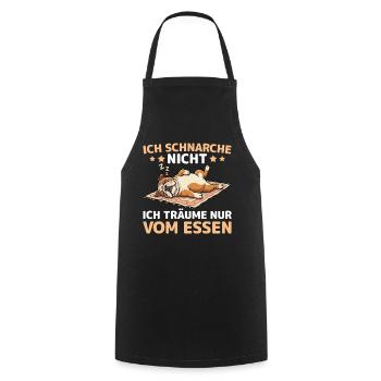 Pyjama drôle de chien fatigué endormi - Tablier de cuisine - noir - Devant - AI Model Male 185 dark (185cm)