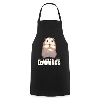 Lemmings Lemming - Cooking Apron - black - Front - AI Model Male 185 dark (185cm)