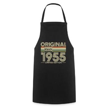 Original 1955 Héritage Retro - Tablier de cuisine - noir - Devant - AI Model Male 185 dark (185cm)
