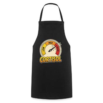 Cortisol Measuring Point T-Shirt - Cooking Apron - black - Front - AI Model Male 185 dark (185cm)