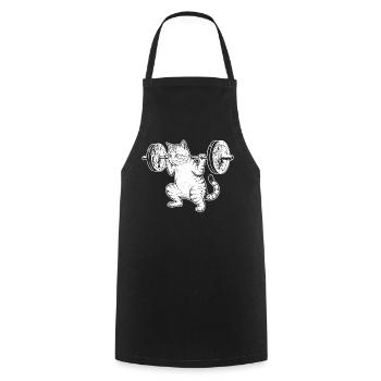 Levée de force pour l’entraînement des chats - Tablier de cuisine - noir - Devant - AI Model Male 185 dark (185cm)