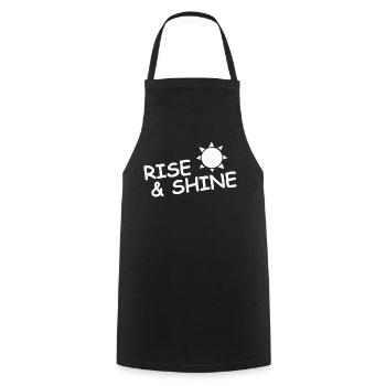 RISE & SHINE - Kochschürze - Schwarz - Vorne - AI Model Male 185 dark (185cm)