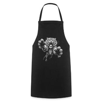 Tigre - Tablier de cuisine - noir - Devant - AI Model Male 185 dark (185cm)