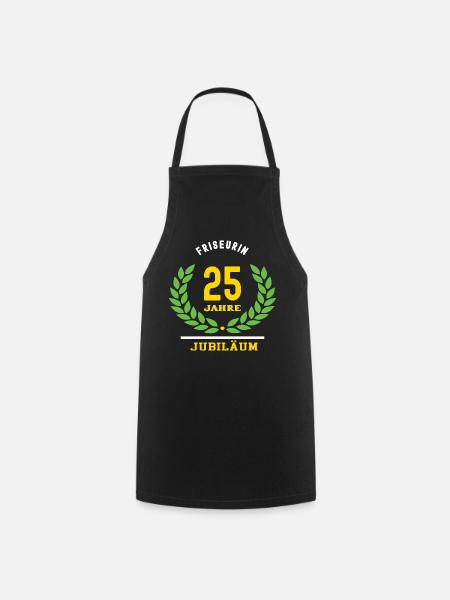 Hairdresser Anniversary 25 Years 25th Anniversary - Cooking Apron - black