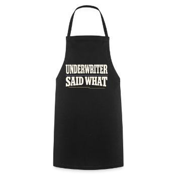 Mortgage Brokers, Loan Officers, - Cooking Apron - black - Front - AI Model Male 185 dark (185cm)