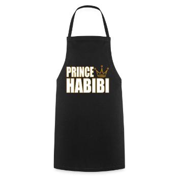 Prince Habibi – Royal Arabic Love Statement Design - Cooking Apron - black - Front - AI Model Male 185 dark (185cm)