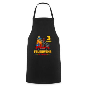 Fire brigade operation 3 years - Cooking Apron - black - Front - AI Model Male 185 dark (185cm)