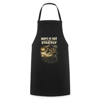 Prepper Survivalist Hope Is Not A Strategy - Cooking Apron - black - Front - AI Model Male 185 dark (185cm)