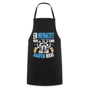 JGA T-Shirt Männer Junggesellenabschied Shirts - Kochschürze - Schwarz - Vorne - AI Model Male 185 dark (185cm)