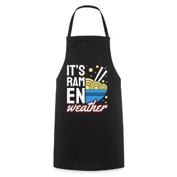 Its Ramen Weather Cozy Noodle Lover - Cooking Apron - black - Front - AI Model Male 185 dark (185cm)