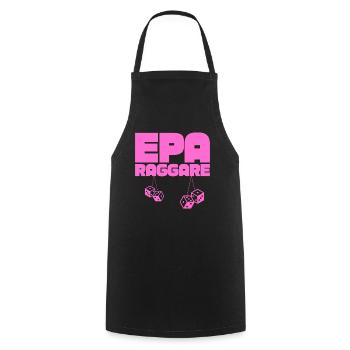 EPA Ragger – Rosa Hängende Würfel - Kochschürze - Schwarz - Vorne - AI Model Male 185 dark (185cm)