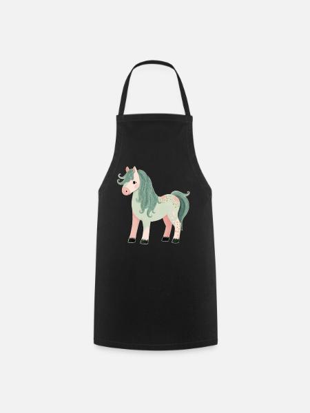 Süßes Pony - Kochschürze - Schwarz