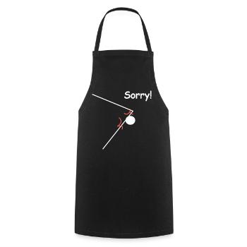 Table Tennis Sorry Funny Sayings - Cooking Apron - black - Front - AI Model Male 185 dark (185cm)