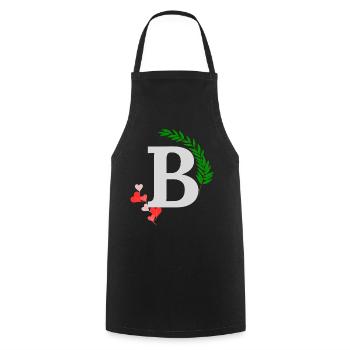 b - Cooking Apron - black - Front - AI Model Male 185 dark (185cm)