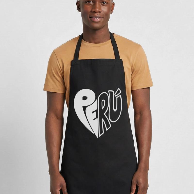 Logo dessiné à la main du Pérou - Variable de couleur Tablier de cuisine