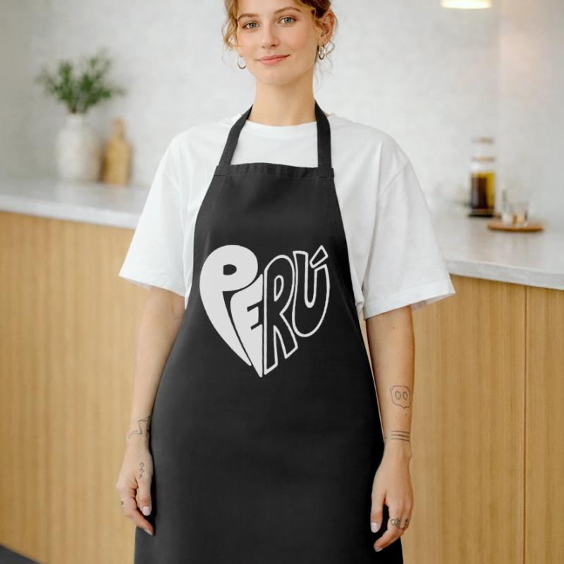 Logo dessiné à la main du Pérou - Variable de couleur Tablier de cuisine