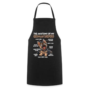 Dog Owner Gift German Shepherd Dog Walk T - Cooking Apron - black - Front - AI Model Male 185 dark (185cm)
