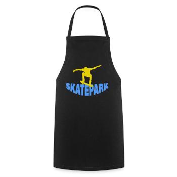 SKATEPARK - Kochschürze - Schwarz - Vorne - AI Model Male 185 dark (185cm)
