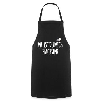 Hamburger Spruch - Kochschürze - Schwarz - Vorne - AI Model Male 185 dark (185cm)