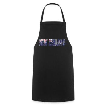New Zealand Logo New Zealand Symbol Flag - Cooking Apron - black - Front - AI Model Male 185 dark (185cm)