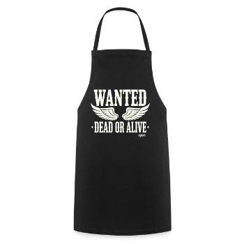 Wanted Dead or Alive with wings - Cooking Apron - black - Front - AI Model Male 185 dark (185cm)