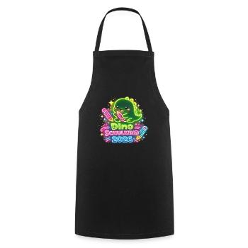 Inscription scolaire Dino Schoolchild 2026 - Tablier de cuisine - noir - Devant - AI Model Male 185 dark (185cm)