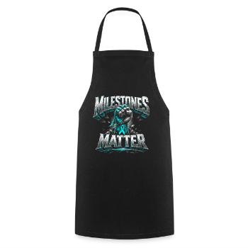 detoxification withdrawal addictive milestones matter - Cooking Apron - black - Front - AI Model Male 185 dark (185cm)