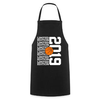 7E ANNIVERSAIRE BASKETBALL 2019 ÉDITION LIMITÉE - Tablier de cuisine - noir - Devant - AI Model Male 185 dark (185cm)