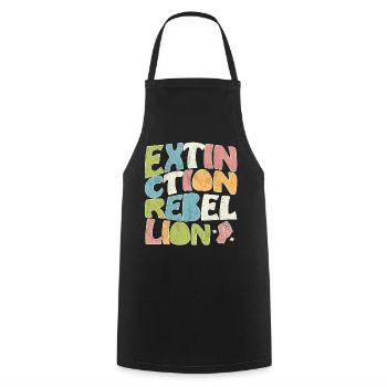 Extinction rebellion retro - Kochschürze - Schwarz - Vorne - AI Model Male 185 dark (185cm)