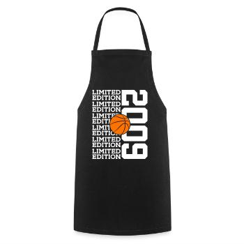 LIMITED EDITION 2009 BASKETBALL 17TH BIRTHDAY - Cooking Apron - black - Front - AI Model Male 185 dark (185cm)
