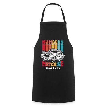 Auto Restoration Numbers Matching Matters - Cooking Apron - black - Front - AI Model Male 185 dark (185cm)