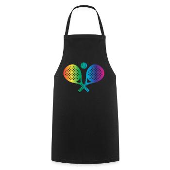 Padel Sport - Cooking Apron - black - Front - AI Model Male 185 dark (185cm)