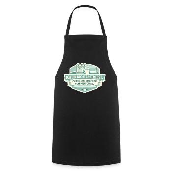 Not stressed Surrounded by people - Cooking Apron - black - Front - AI Model Male 185 dark (185cm)