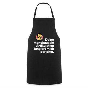 TON ARTICULATION MONOCAUSALE, SARCASME STUPIDE - Tablier de cuisine - noir - Devant - AI Model Male 185 dark (185cm)