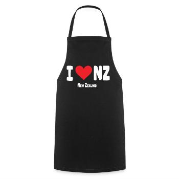J’adore la Nouvelle-Zélande - Tablier de cuisine - noir - Devant - AI Model Male 185 dark (185cm)