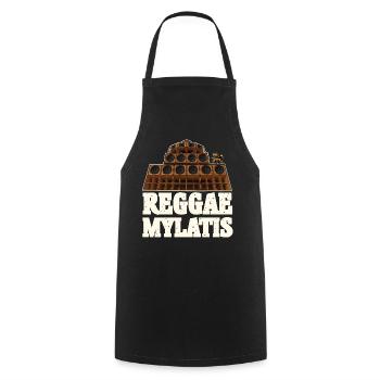 Reggae Mylatis - Kochschürze - Schwarz - Vorne - AI Model Male 185 dark (185cm)