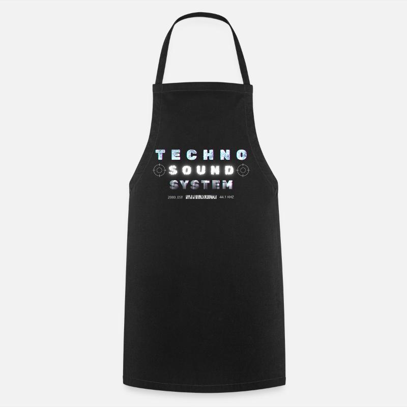 Techno Underground Club Logo - Kochschürze - Schwarz