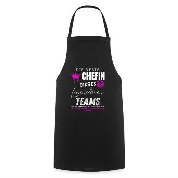 beste Chefin legendäres Team Chefin geschenke - Cooking Apron - black - Front - AI Model Male 185 dark (185cm)