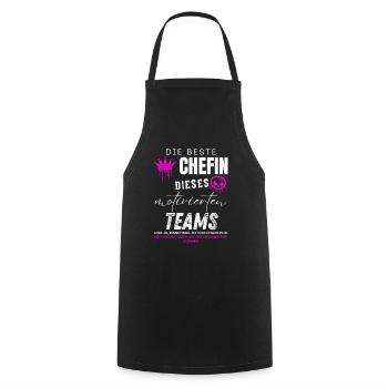 beste Chefin motiviertes Team Chefin geschenke - Cooking Apron - black - Front - AI Model Male 185 dark (185cm)