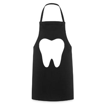 Dente, dents, cadeau dentiste - Tablier de cuisine - noir - Devant - AI Model Male 185 dark (185cm)