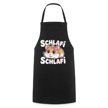 Schlafi Schlafi Hamster Design - Kochschürze - Schwarz - Vorne - AI Model Male 185 dark (185cm)