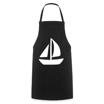 Sailboat Sailing Ship Sailing Gift - Cooking Apron - black - Front - AI Model Male 185 dark (185cm)