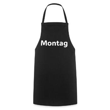 Montag Motivation Lustiges Spruch Shirt - Cooking Apron - black - Front - AI Model Male 185 dark (185cm)