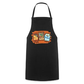 Rip Pull Protect Trading Card Booster Pack Opening - Cooking Apron - black - Front - AI Model Male 185 dark (185cm)