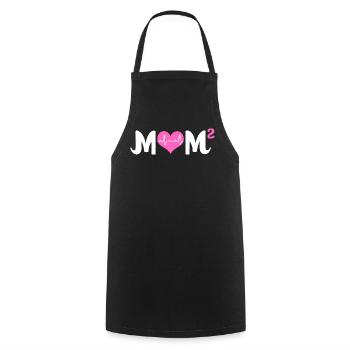 Zwillinge Mama Zwilling Mutter Geschenk - Kochschürze - Schwarz - Vorne - AI Model Male 185 dark (185cm)