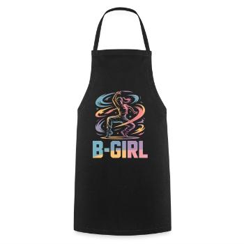 B-Girl Breakdance Streetstyle Rétro Design - Tablier de cuisine - noir - Devant - AI Model Male 185 dark (185cm)