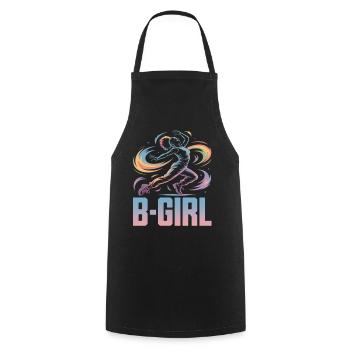 B-Girl Breakdance Streetstyle Rétro Design - Tablier de cuisine - noir - Devant - AI Model Male 185 dark (185cm)
