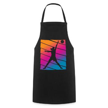 Basketball player - Cooking Apron - black - Front - AI Model Male 185 dark (185cm)