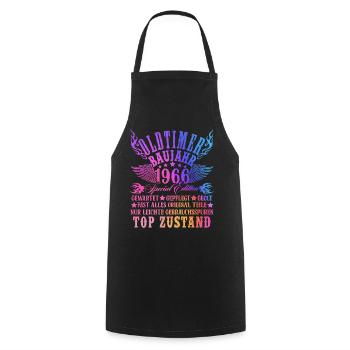 60th Birthday 60 Years Decoration 1965 Gift Funny - Cooking Apron - black - Front - AI Model Male 185 dark (185cm)
