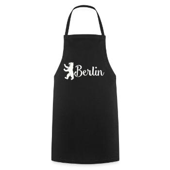 Berlin Bär Logo Schriftzug - Kochschürze - Schwarz - Vorne - AI Model Male 185 dark (185cm)